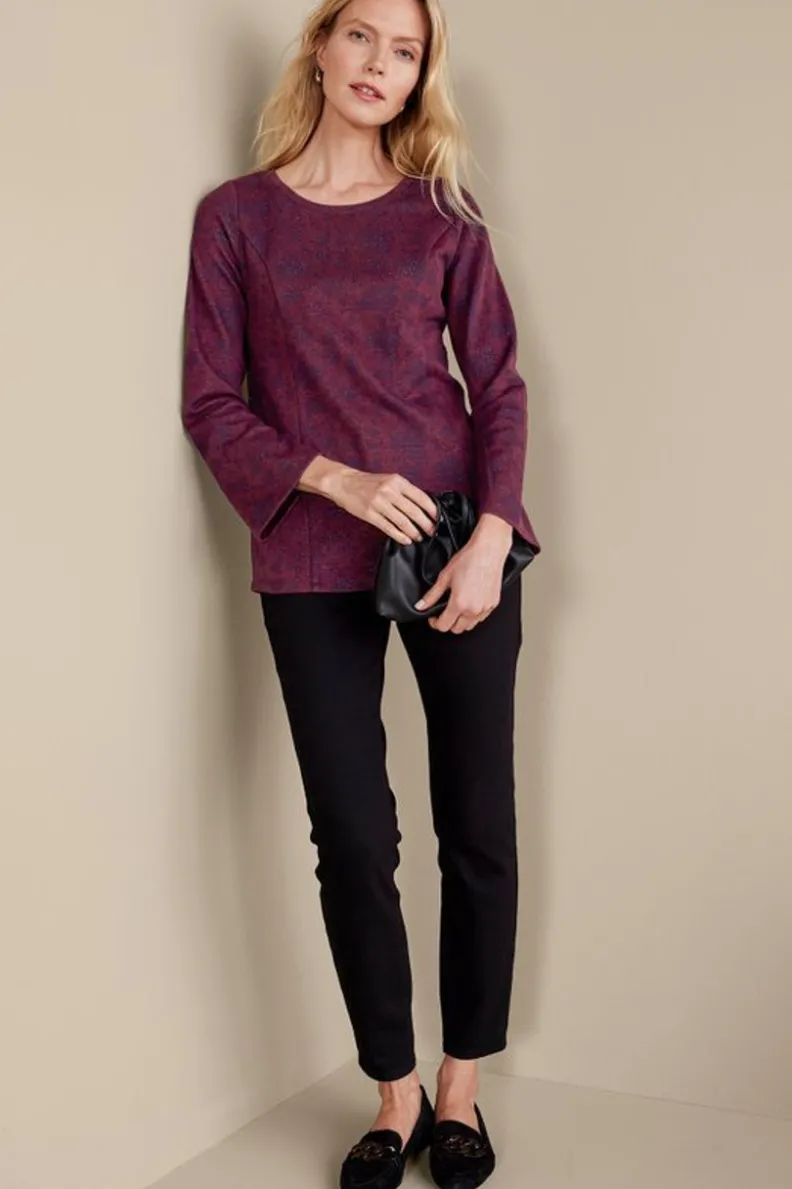Soft Surroundings Jeri Jacquard Top| Tops