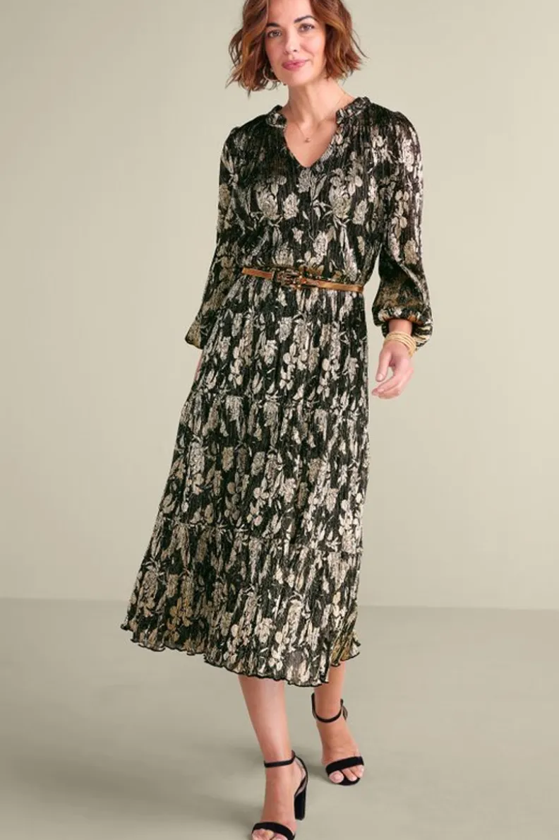 Soft Surroundings Jobelle Shimmer Midi Dress| Dresses