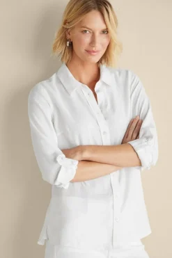 Soft Surroundings Jordan Linen Blend Shirt| Tops