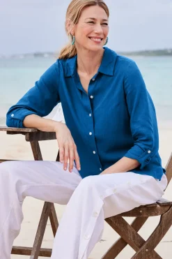 Soft Surroundings Jordan Linen Blend Shirt| Tops