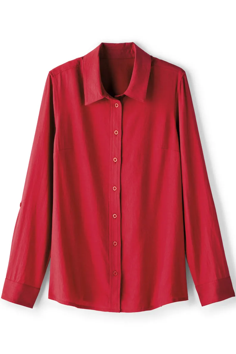 Soft Surroundings Jordan Linen Blend Shirt| Tops