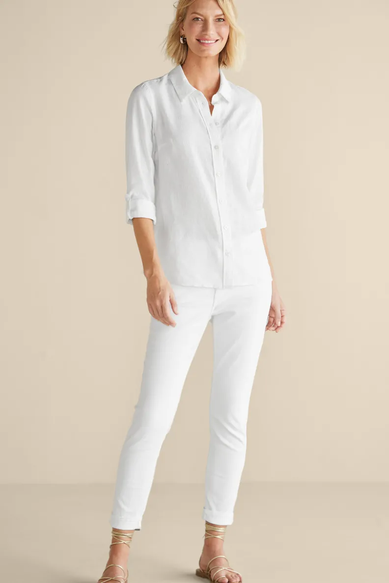 Soft Surroundings Jordan Linen Blend Shirt| Tops