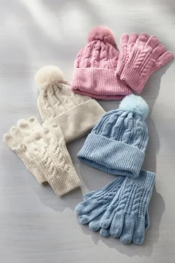 Soft Surroundings Jules Chenille Hat & Gloves Set| Hats
