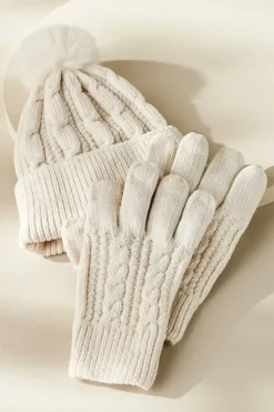 Soft Surroundings Jules Chenille Hat & Gloves Set| Hats