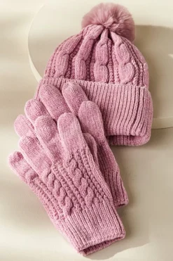 Soft Surroundings Jules Chenille Hat & Gloves Set| Hats