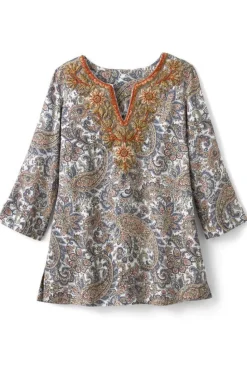 Soft Surroundings Kaimana Embellished Tunic| Tops|Tunics & Leggings
