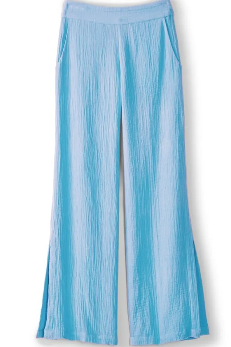 Soft Surroundings Khulani Wide Leg Gauze Pants| Pants
