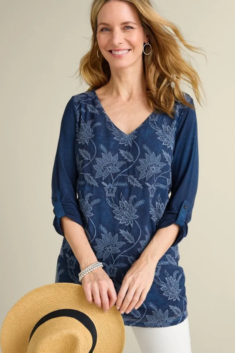 Soft Surroundings Kimbra Embroidered Tunic| Tops|Tunics & Leggings