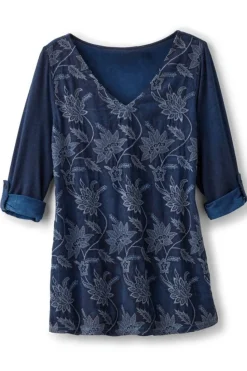 Soft Surroundings Kimbra Embroidered Tunic| Tops|Tunics & Leggings