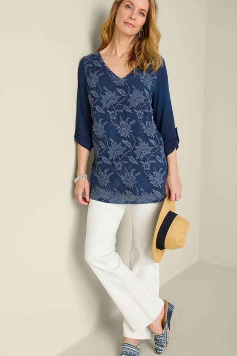 Soft Surroundings Kimbra Embroidered Tunic| Tops|Tunics & Leggings