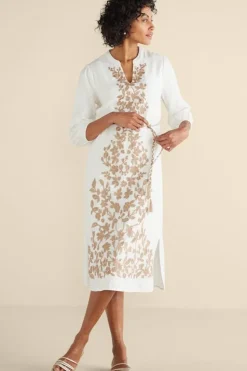 Soft Surroundings Kimora Embroidered Midi Dress| Dresses