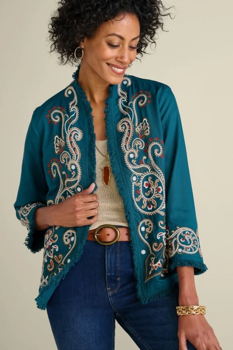 Soft Surroundings Kiruna Embroidered Jacket| Jackets & Coats