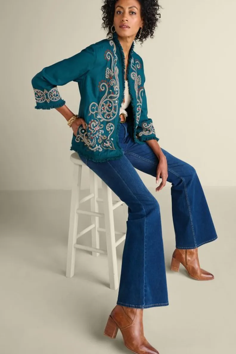 Soft Surroundings Kiruna Embroidered Jacket| Jackets & Coats