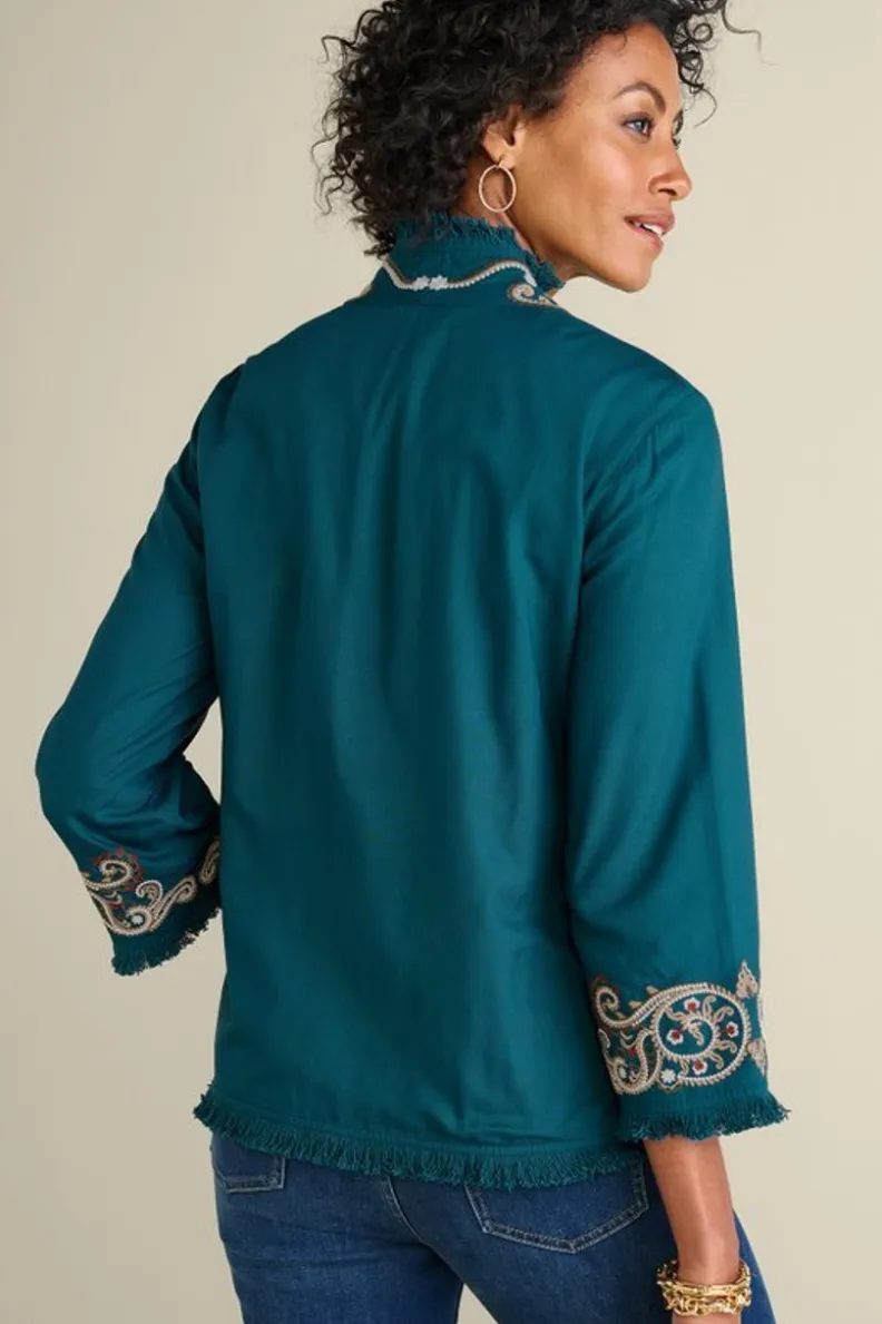 Soft Surroundings Kiruna Embroidered Jacket| Jackets & Coats