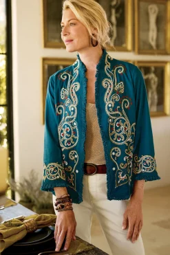 Soft Surroundings Kiruna Embroidered Jacket| Jackets & Coats