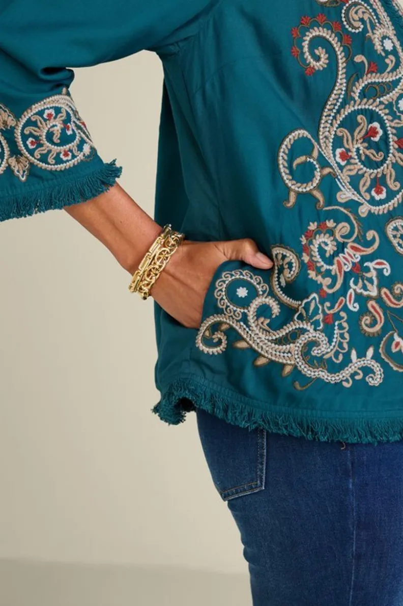 Soft Surroundings Kiruna Embroidered Jacket| Jackets & Coats