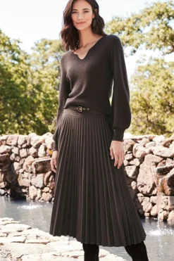 Soft Surroundings Lavina Faux Suede Skirt| Skirts