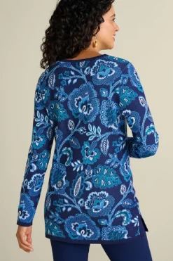 Soft Surroundings Leonor Jacquard Tunic Sweater| Tops|Sweaters & Cardigans