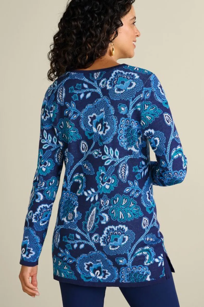 Soft Surroundings Leonor Jacquard Tunic Sweater| Tops|Sweaters & Cardigans