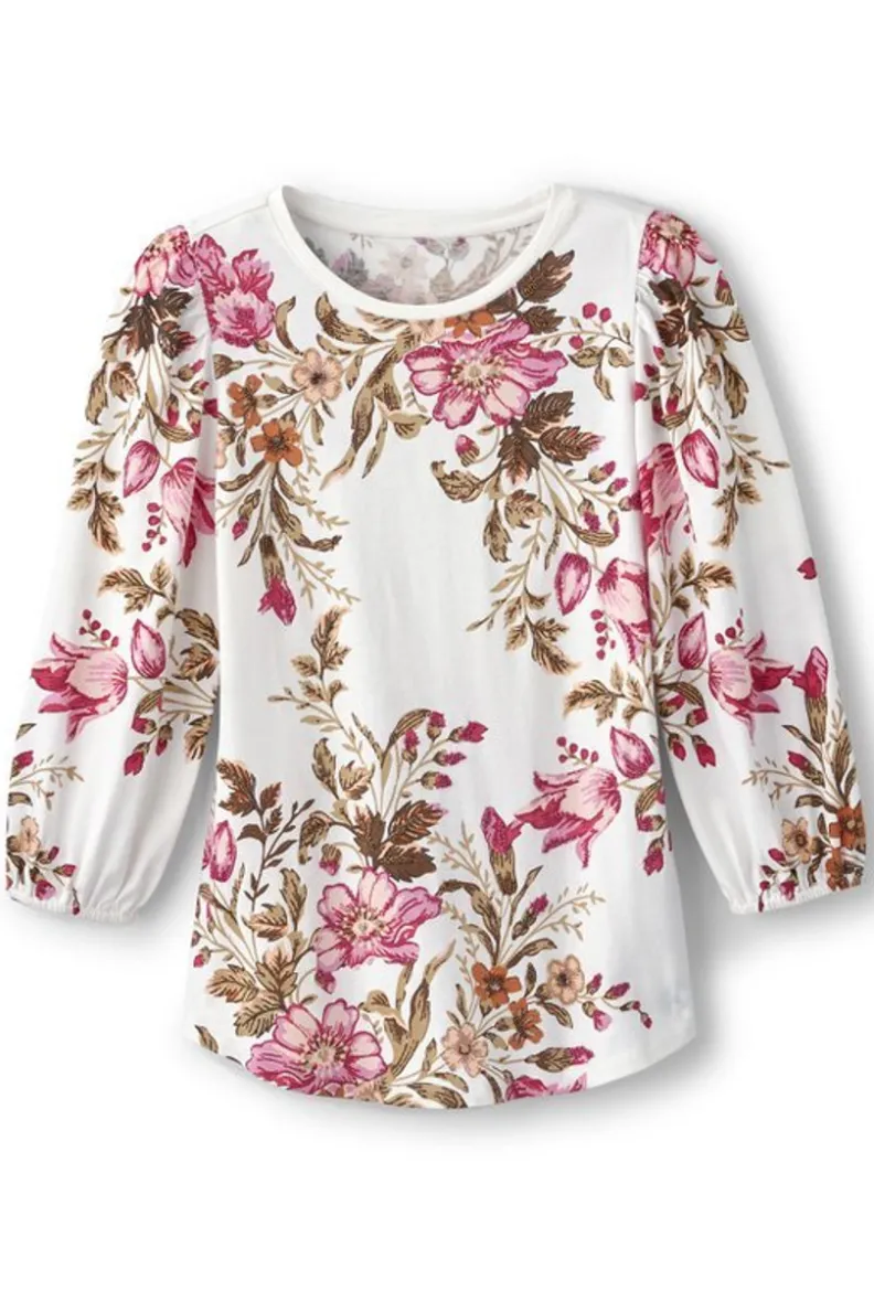 Soft Surroundings Lesley Printed Top| Tops