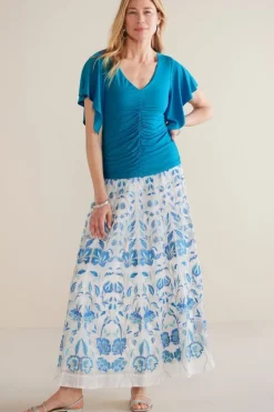 Soft Surroundings Leya Ruched Top| Tops