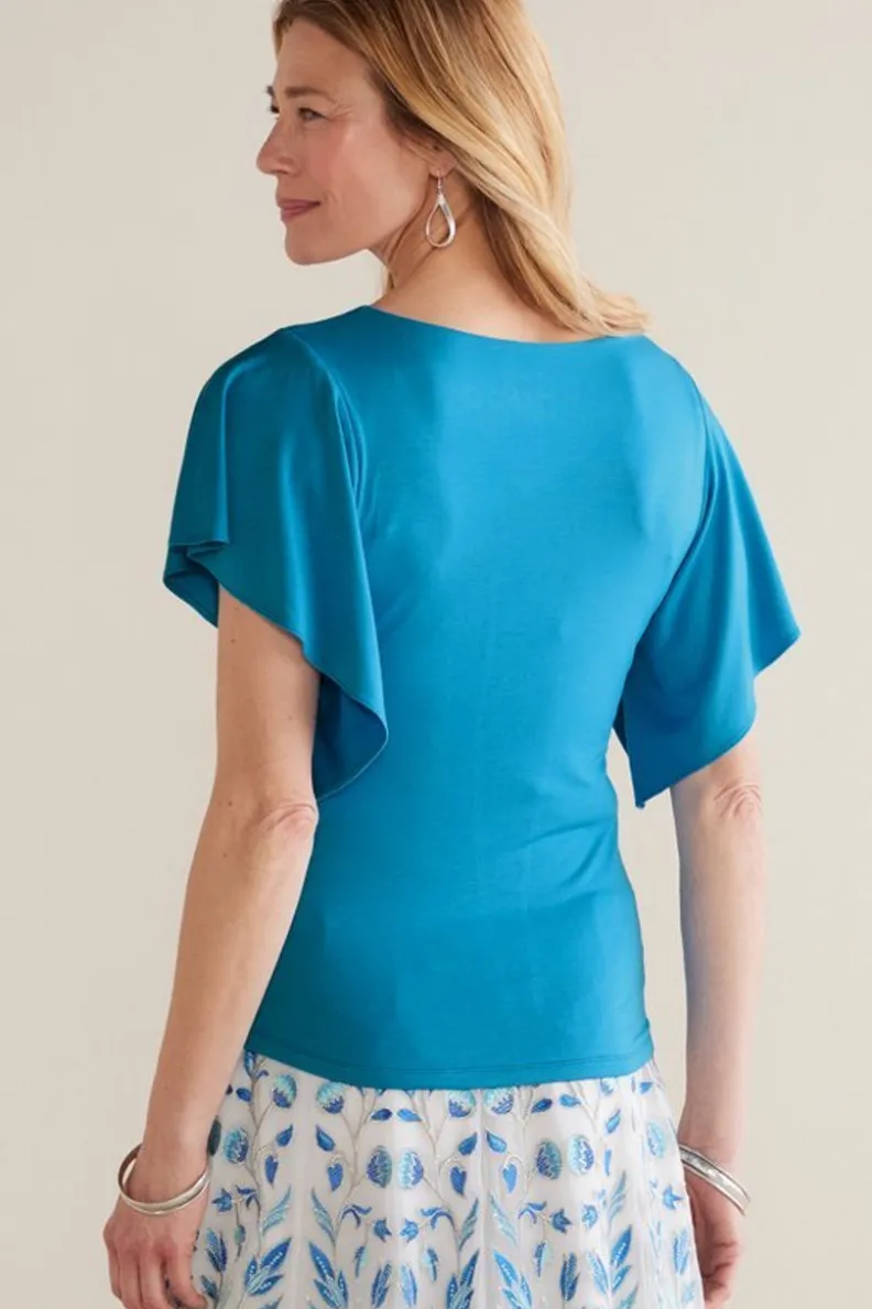 Soft Surroundings Leya Ruched Top| Tops