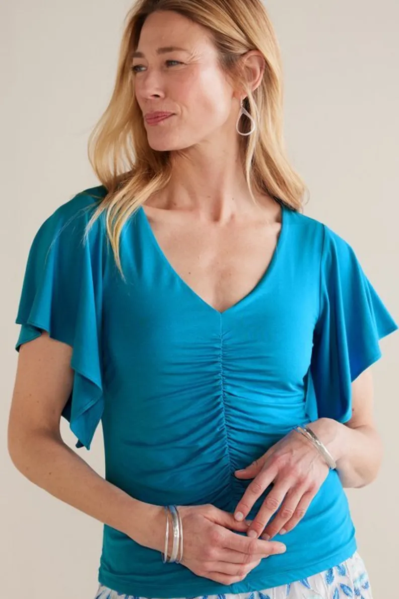 Soft Surroundings Leya Ruched Top| Tops