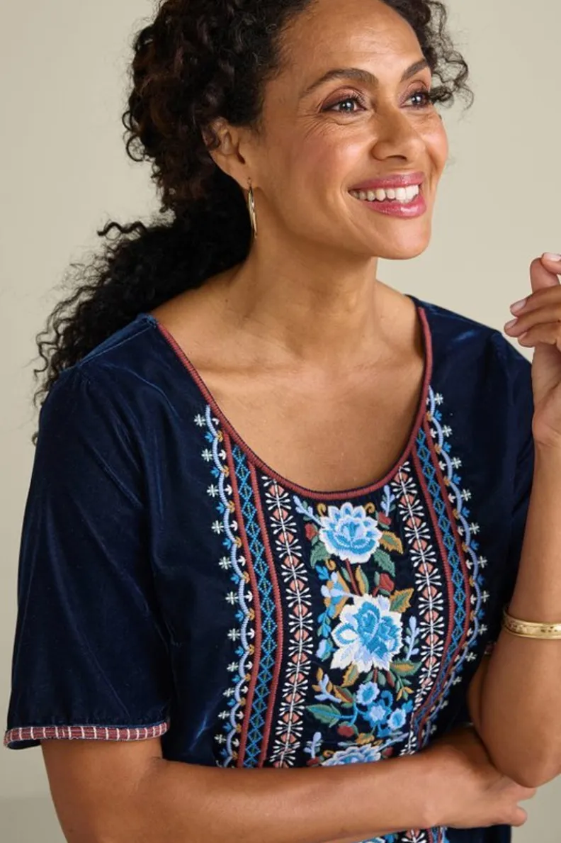 Soft Surroundings Lilian Velvet Top| Tops