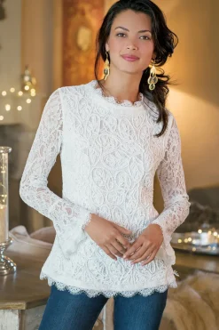 Soft Surroundings Lilith Lace Top| Tops