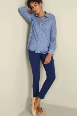 Soft Surroundings Lisa Lace Button Front| Tops