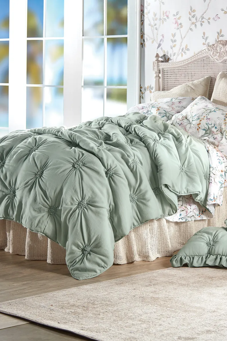 Soft Surroundings Lombardi Smocked Coverlet I| Bedding|Bedding Collections