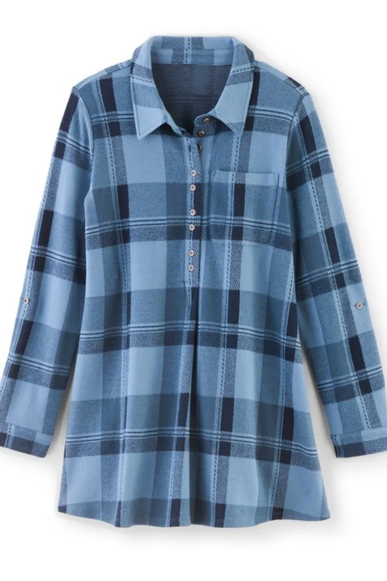 Soft Surroundings Mad About Plaid Top| Tops