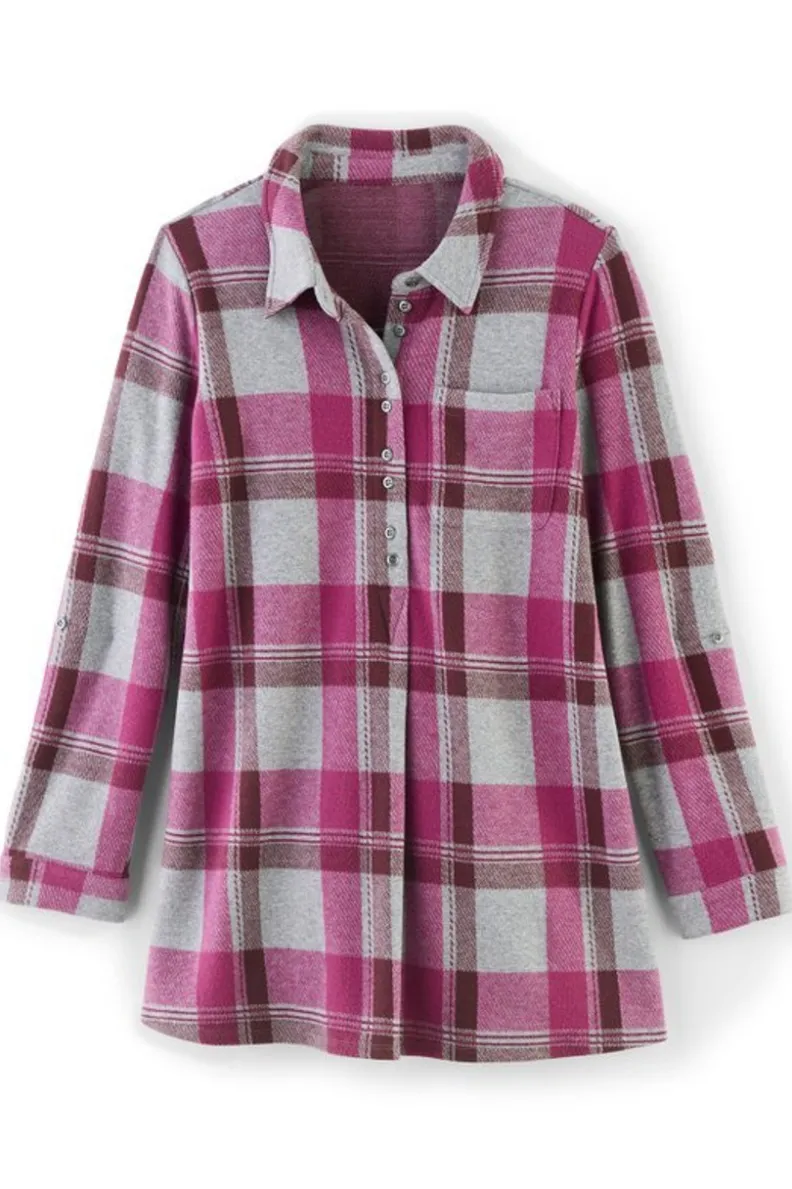 Soft Surroundings Mad About Plaid Top| Tops