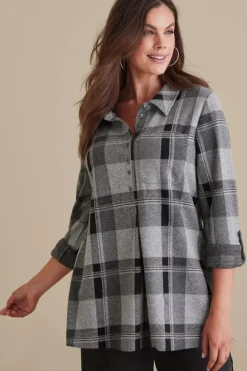 Soft Surroundings Mad About Plaid Top| Tops