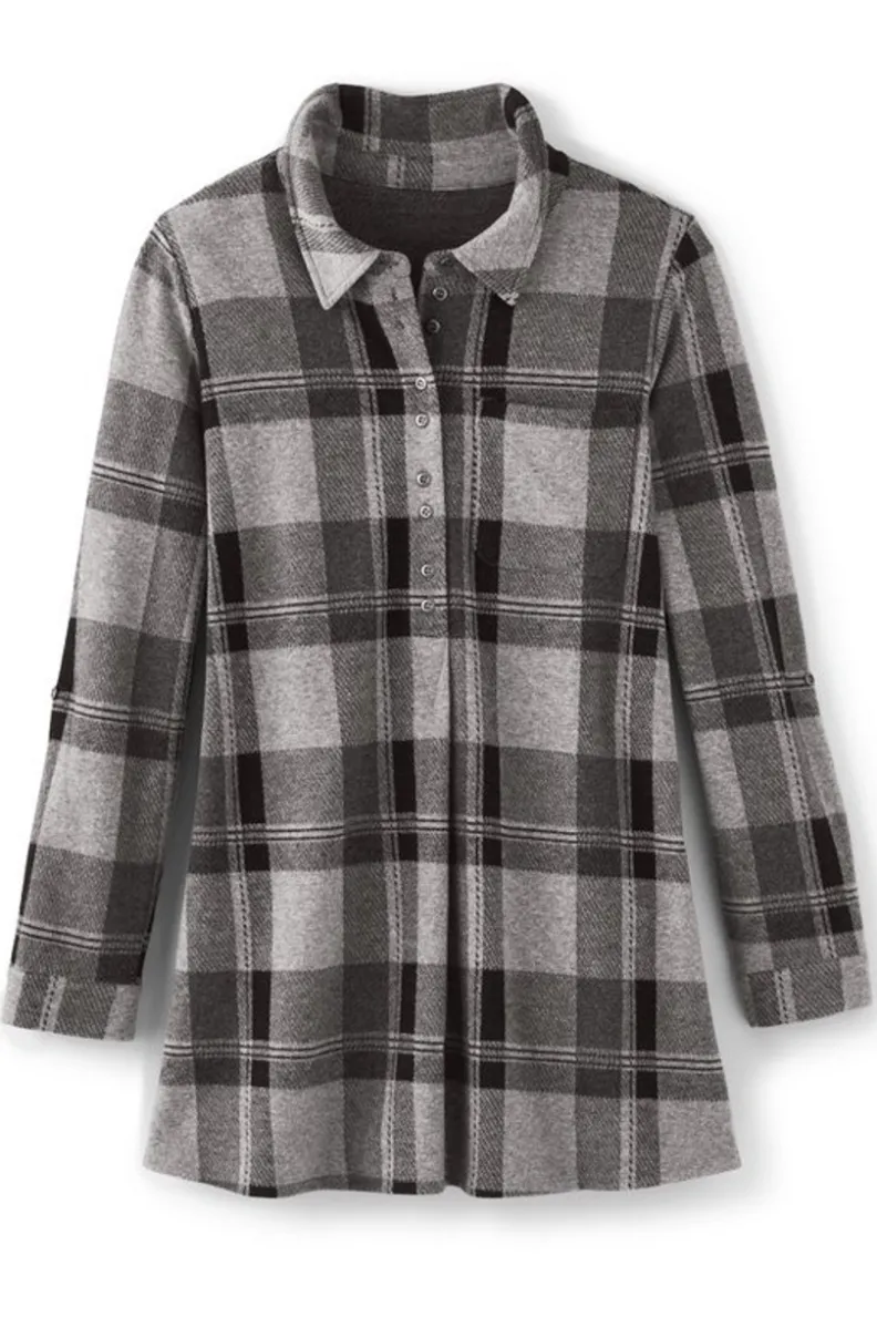 Soft Surroundings Mad About Plaid Top| Tops