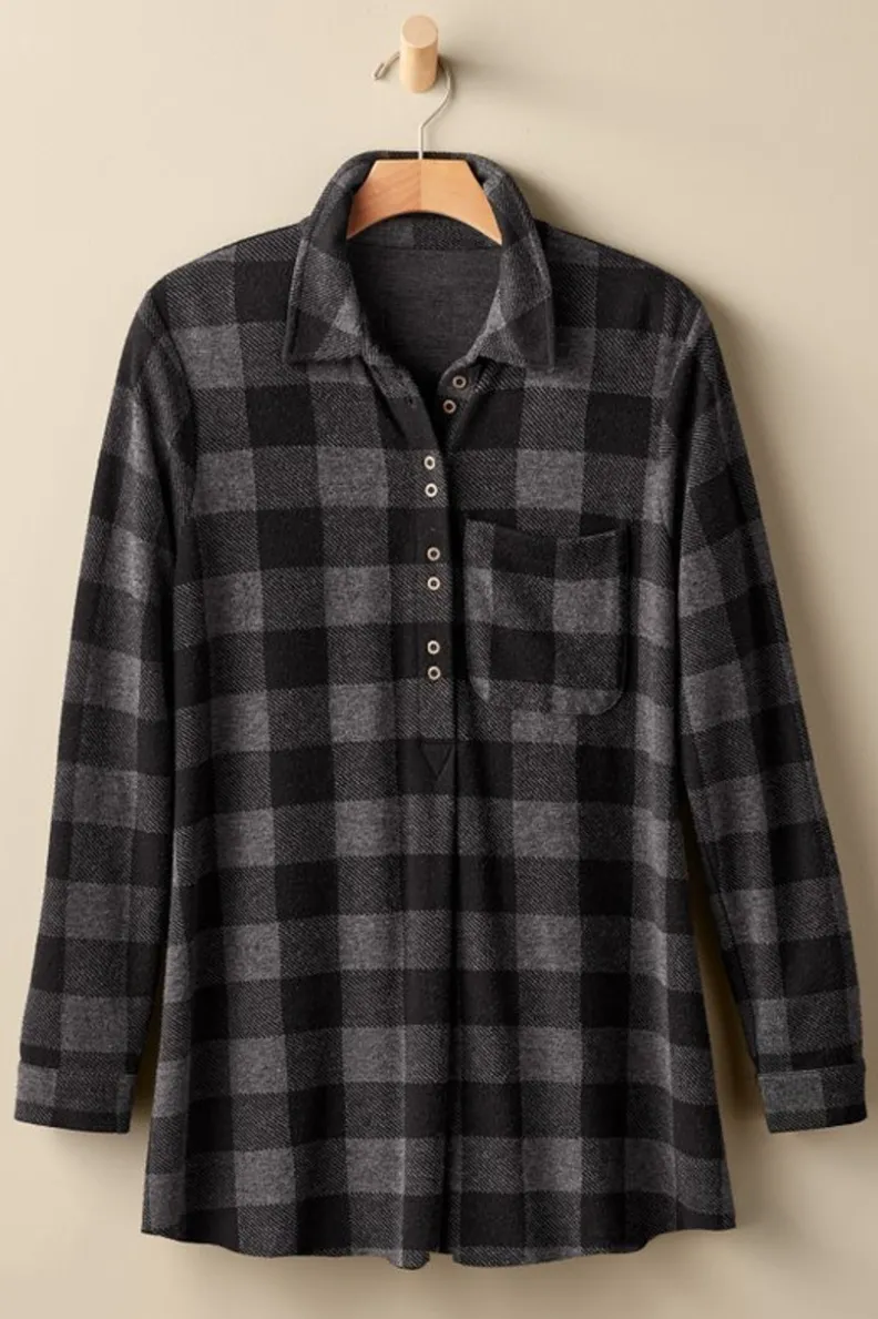 Soft Surroundings Mad About Plaid Tunic| Tops|Tunics & Leggings