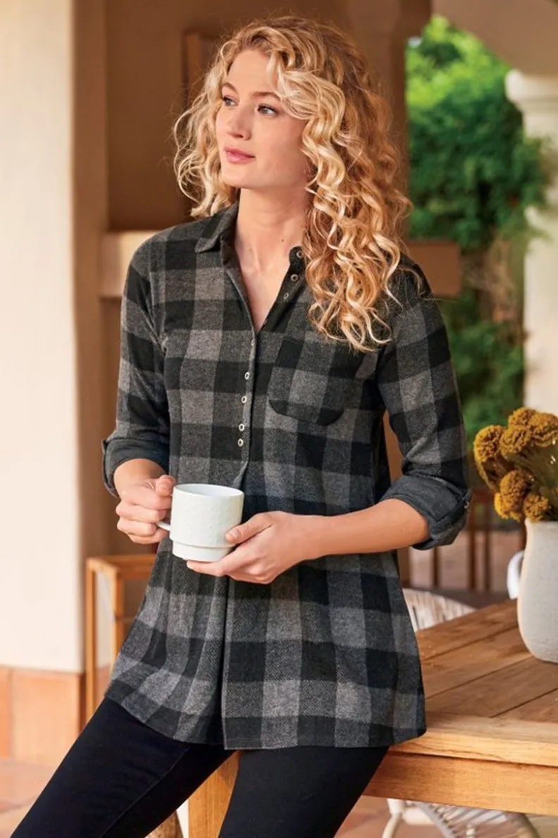 Soft Surroundings Mad About Plaid Tunic| Tops|Tunics & Leggings