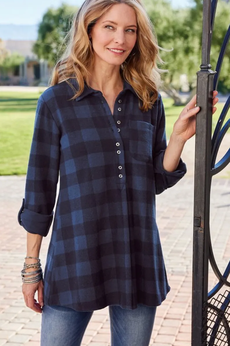 Soft Surroundings Mad About Plaid Tunic| Tops|Tunics & Leggings