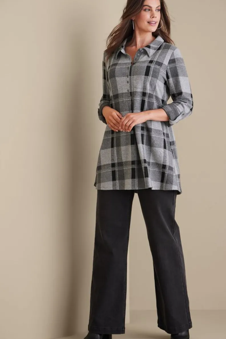 Soft Surroundings Mad About Plaid Tunic| Tops|Tunics & Leggings