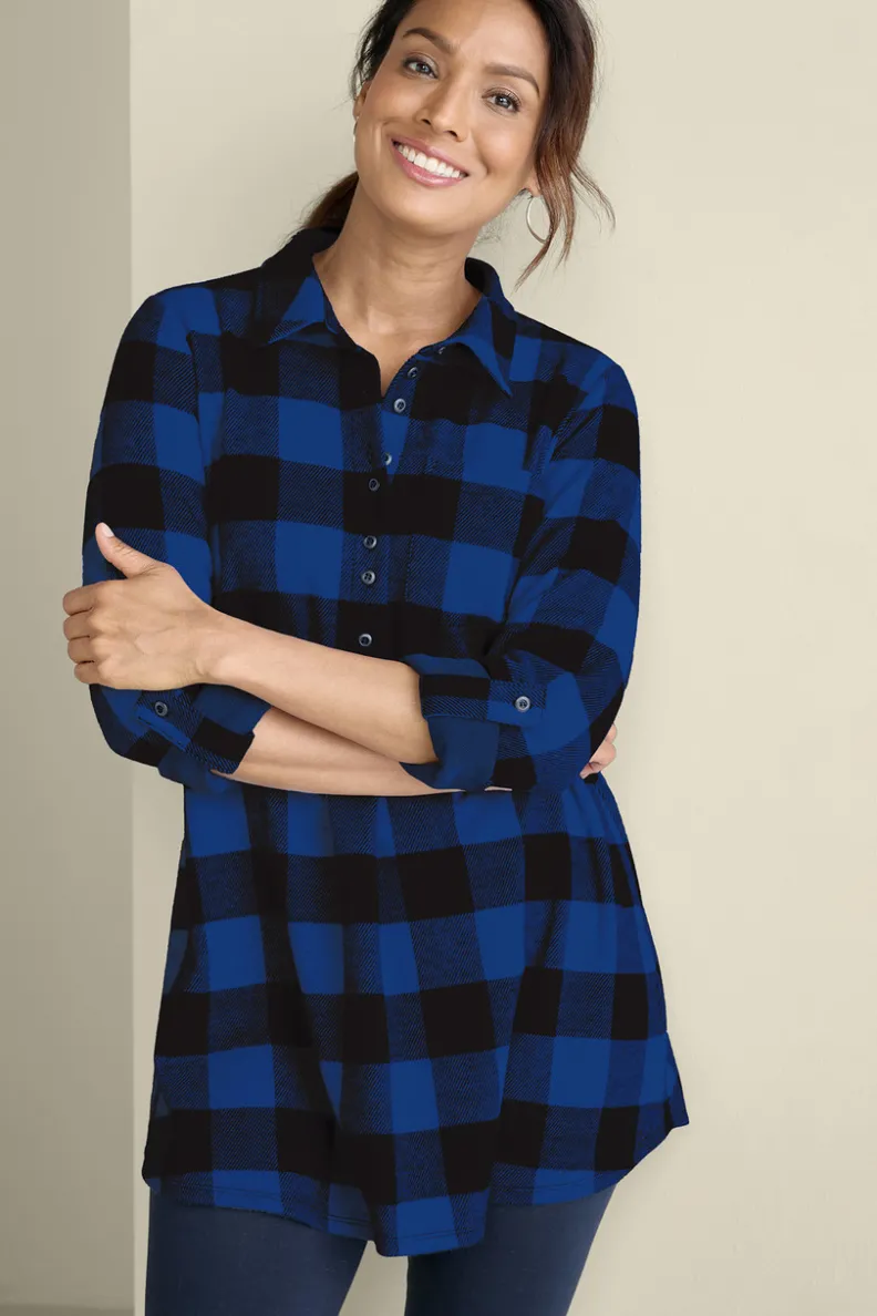 Soft Surroundings Mad About Plaid Tunic| Tops|Tunics & Leggings