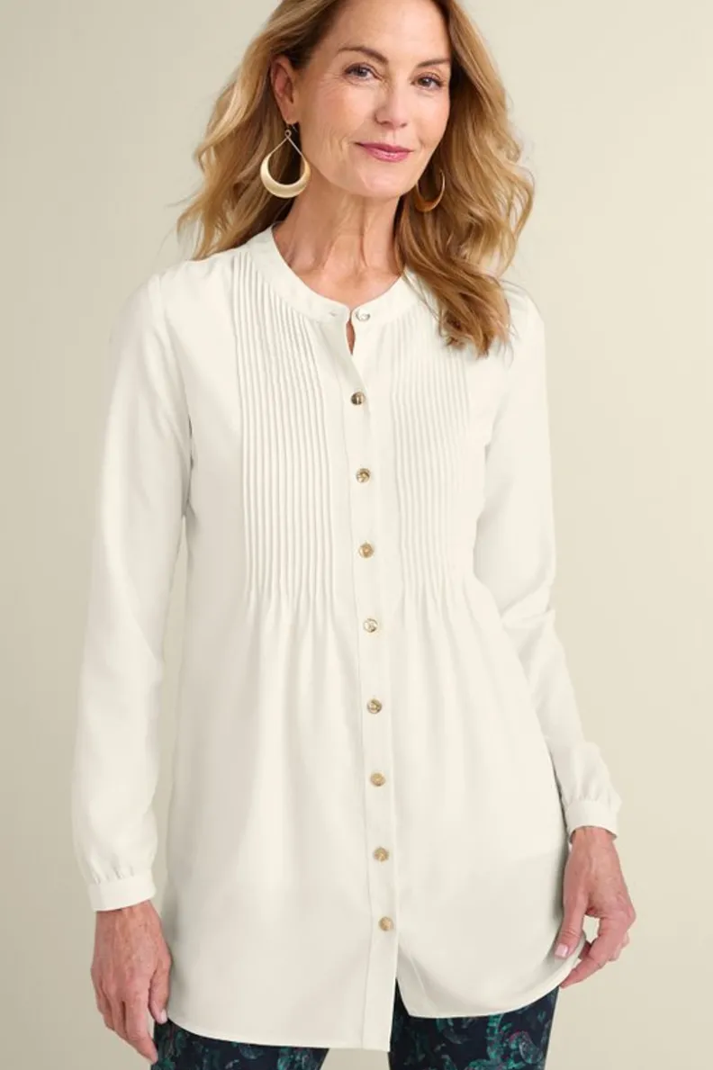 Soft Surroundings Makara Button Tunic| Tops