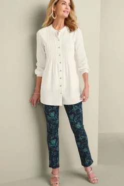 Soft Surroundings Makara Button Tunic| Tops