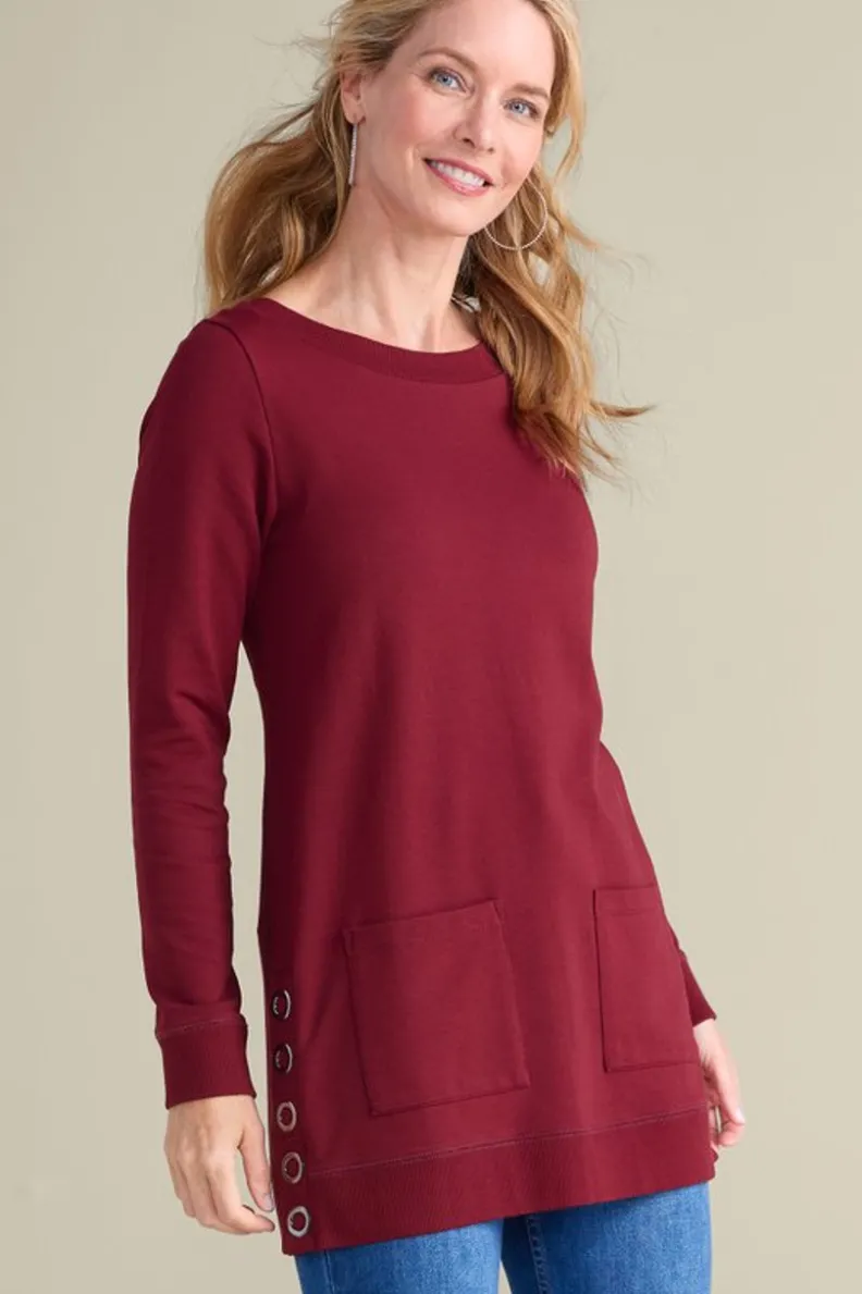 Soft Surroundings Make It Snappy Pullover| Tops