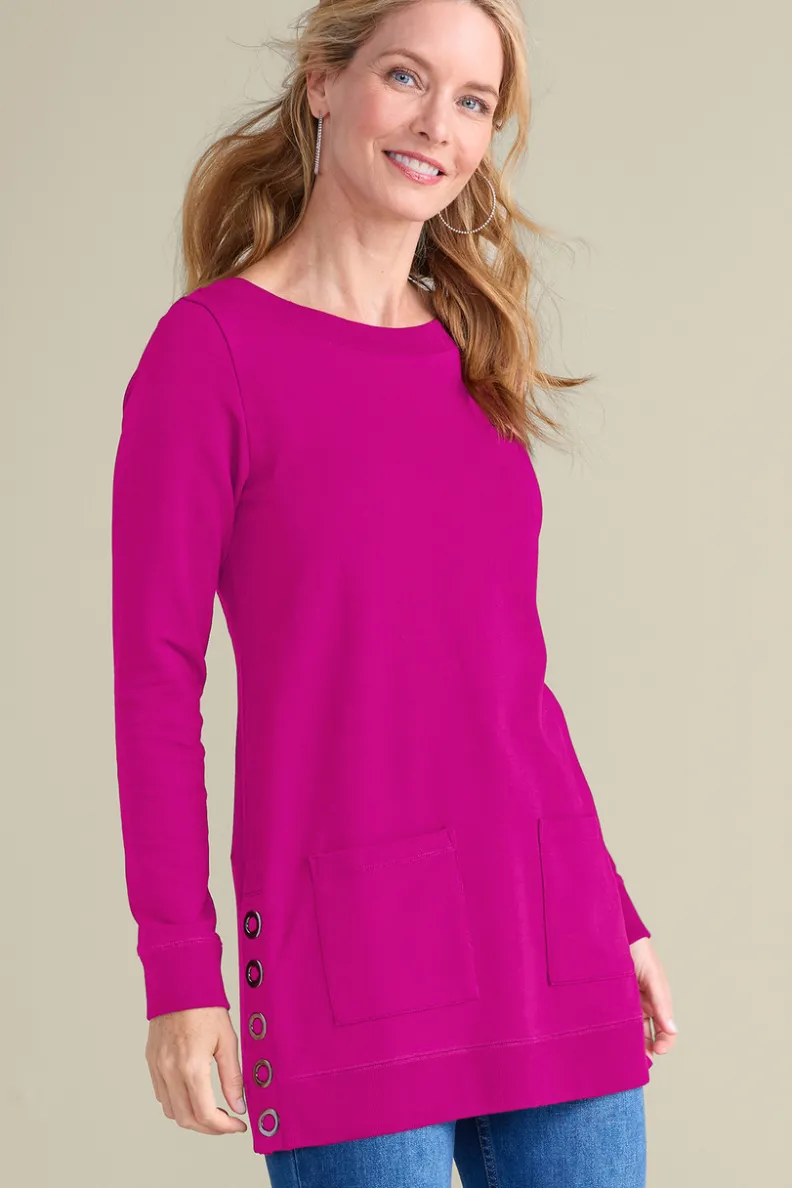Soft Surroundings Make It Snappy Pullover| Tops