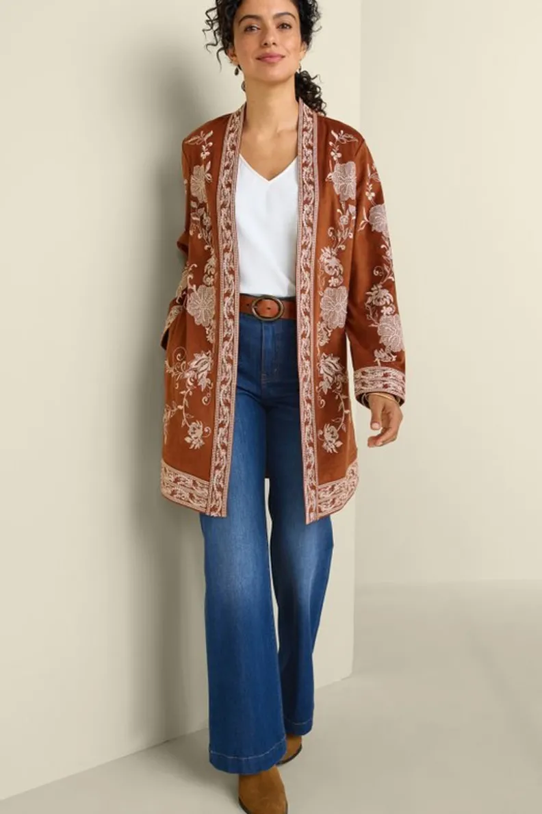 Soft Surroundings Marienne Faux Suede Jacket| Toppers|Jackets & Coats