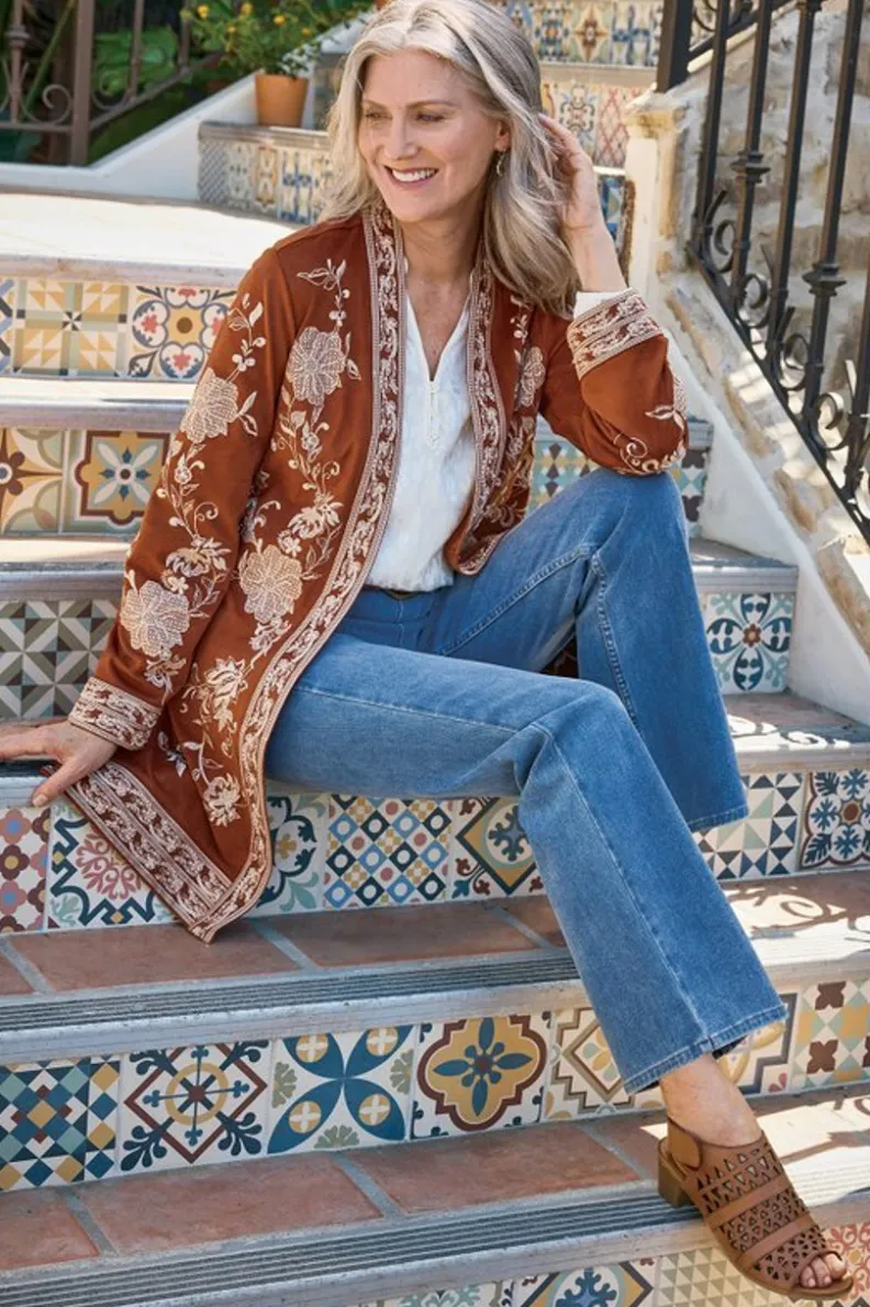 Soft Surroundings Marienne Faux Suede Jacket| Toppers|Jackets & Coats