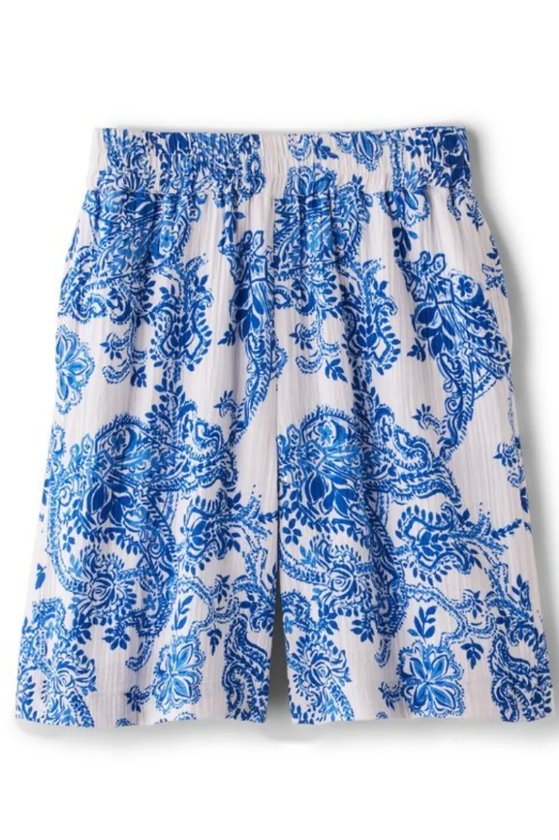 Soft Surroundings Marilla Gauze Shorts| Pants|Shorts