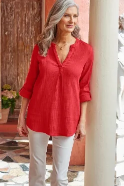 Soft Surroundings Marley Gauze Tunic| Tops|Tunics & Leggings