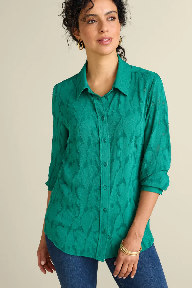 Soft Surroundings Matine Jacquard Tunic & Cami| Tops
