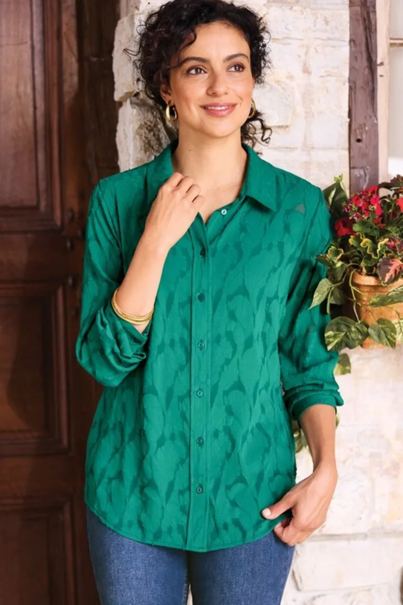 Soft Surroundings Matine Jacquard Tunic & Cami| Tops